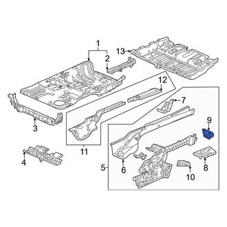 Honda OE - Rear Left Frame Rail End