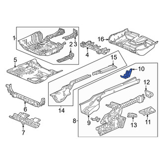 Honda OE - Left Floor Pan Crossmember Bracket