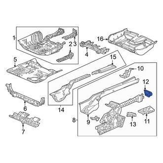Honda OE - Rear Left Frame Rail End