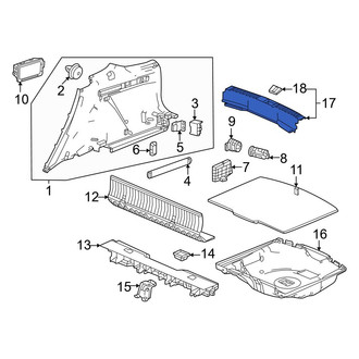 Honda OE - Rear Liftgate Trim Scuff Plate