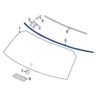 Honda OE - Rear Upper Back Glass Weatherstrip