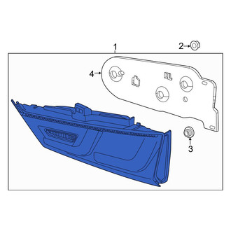 Honda OE - Rear Left Back Up Light Assembly