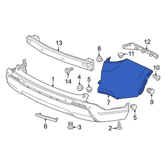 Honda OE - Rear Left Upper Bumper Cover