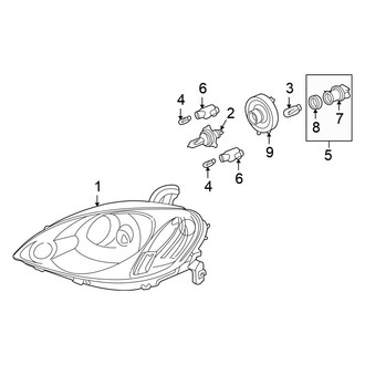 Honda OE - Front Lamps - Headlamp Components