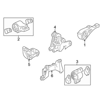 Honda OE - Engine / Transaxle - Engine & Transmission Mounting (Manual Top), (Standard Tr)