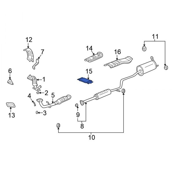 Honda OE 74604S3YA00 Front Exhaust Heat Shield