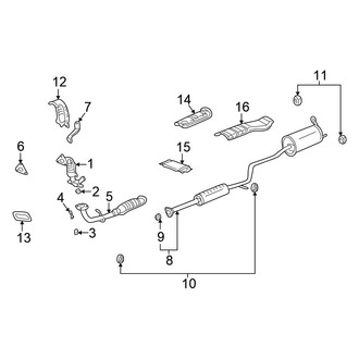 Honda OE - Exhaust System - Exhaust Components (Standard Tr)