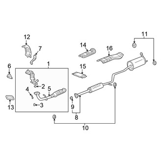 Honda OE - Exhaust System - Exhaust Components (Standard Tr)