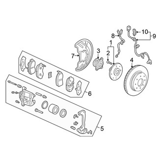 Honda OE - Front Suspension - Brake Components (Automatic CVT Tr)