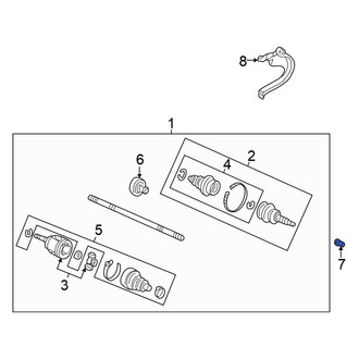 Honda OE - Front CV Joint Nut
