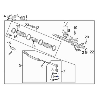 Honda OE - Outer Steering Tie Rod Nut