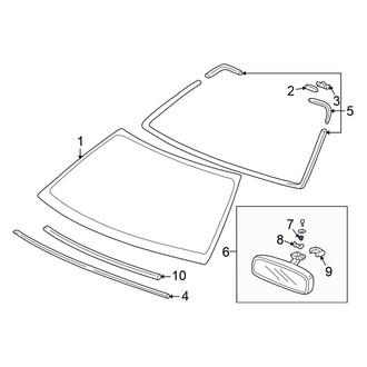 Honda OE - Interior Rear View Mirror Clip
