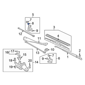 Honda OE - Upper Wiper Linkage Seal