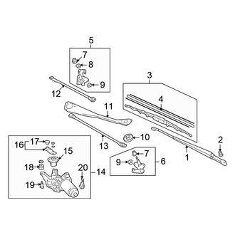 Honda OE - Windshield - Wiper & Washer Components (Wiper Components)