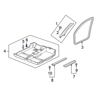 Honda OE - Rear Floor Carpet Clip
