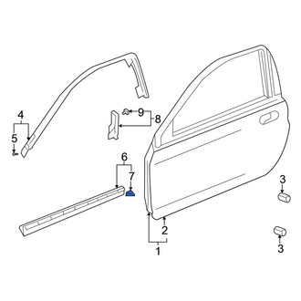 Honda OE - Lower Door Seal Clip
