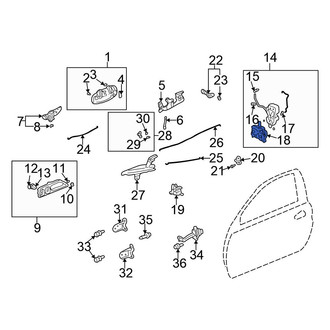 Honda OE - Front Left Door Lock Actuator Motor