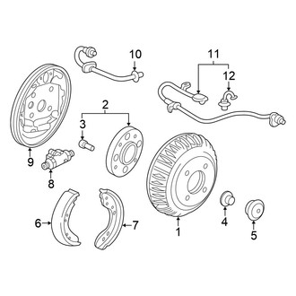 Honda OE - Rear Suspension - Brake Components