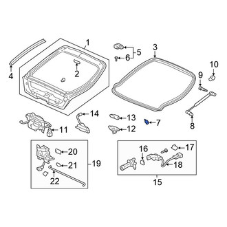 Honda OE - Rear Liftgate Stop Bumper
