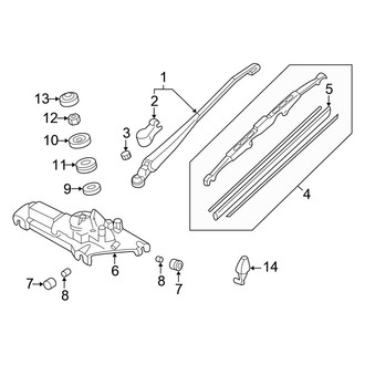 Honda OE - Lift Gate - Rear Wiper Components