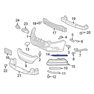 Honda OE - Front Left Upper Fog Light Trim