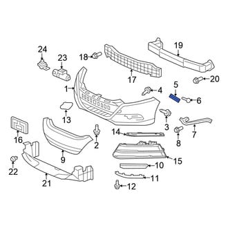 Honda OE - Front Left Bumper Cover Retainer