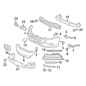 Honda OE - Front Bumper - Bumper & Components