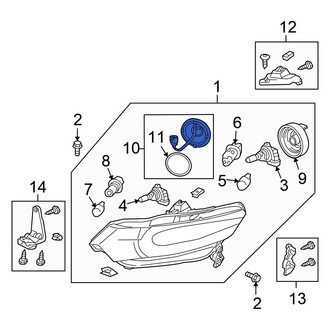 Honda OE - Front Headlight Bulb Cap
