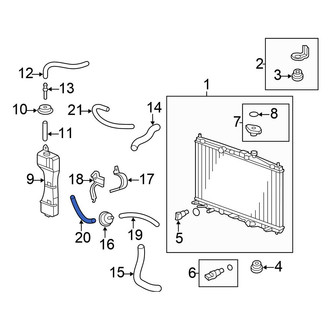 Honda OE - Left Automatic Transmission Oil Cooler Hose