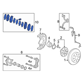 Honda OE - Front Disc Brake Pad Set