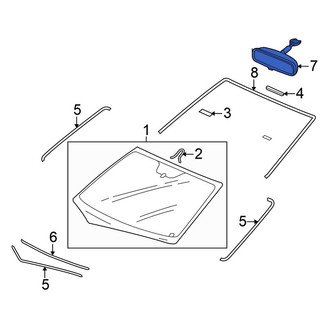 Honda OE - Front Interior Rear View Mirror