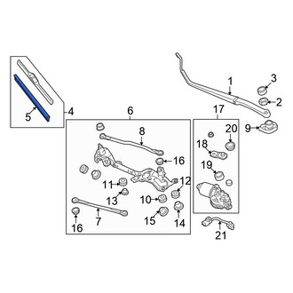 Honda OE - Front Left Wiper Blade Refill