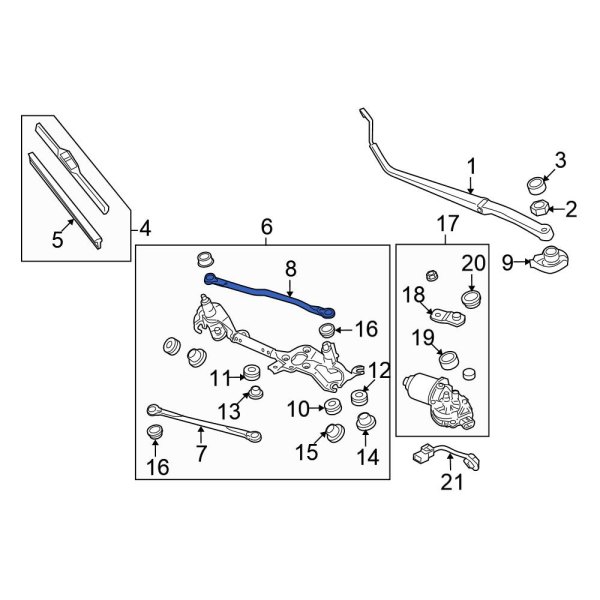 Windshield Wiper Linkage