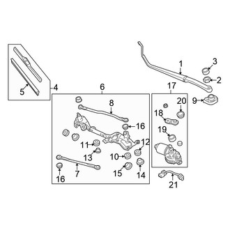 Honda OE - Windshield - Wiper Components
