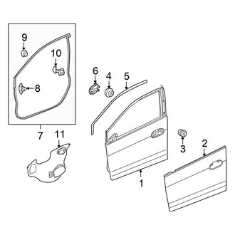 Honda OE - Front Door - Door & Components
