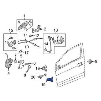 Honda OE - Front Left Lower Door Hinge