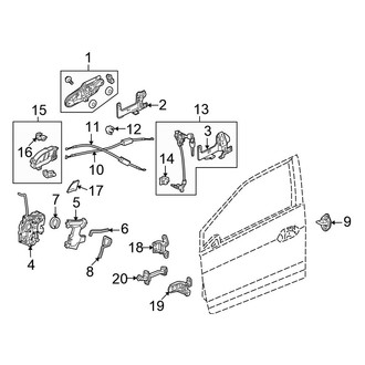Honda OE - Front Door - Lock & Hardware