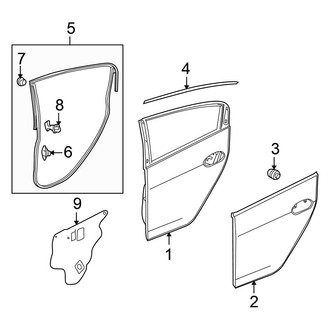 Honda OE - Rear Door - Door & Components