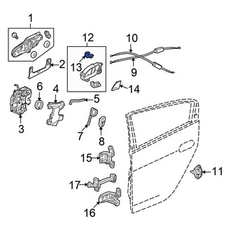 Honda OE - Interior Door Handle Clip