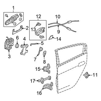 Honda OE - Rear Door - Lock & Hardware
