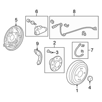 Honda OE - Rear Suspension - Brake Components