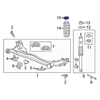 Honda OE - Rear Upper Coil Spring Insulator