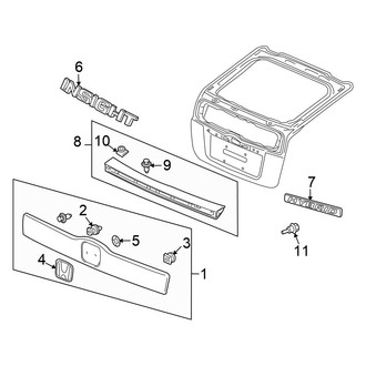 Honda OE - Lift Gate - Exterior Trim