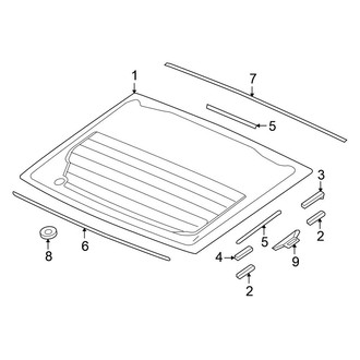 Honda OE - Lift Gate - Glass (Upper)