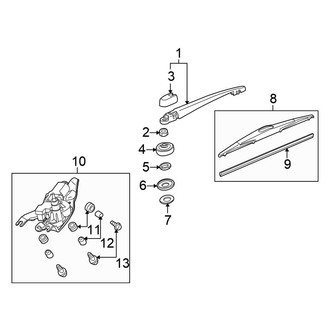 Honda OE - Lift Gate - Wiper & Washer Components
