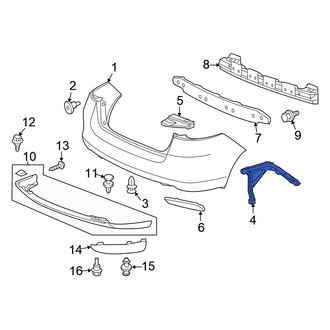 Honda OE - Rear Left Bumper Cover Bracket