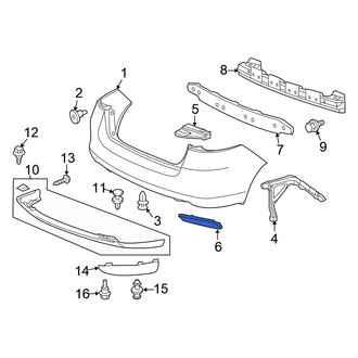 Honda OE - Rear Left Reflector Panel