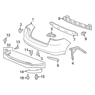 Honda OE - Rear Bumper - Bumper & Components