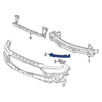 Honda OE - Front Right Bumper Cover Support Rail