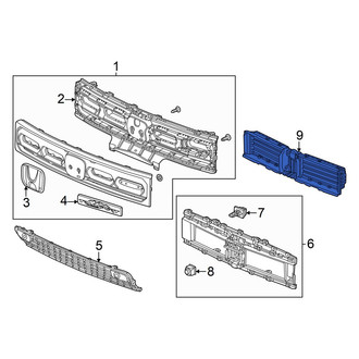 Honda OE - Front Radiator Shutter Assembly